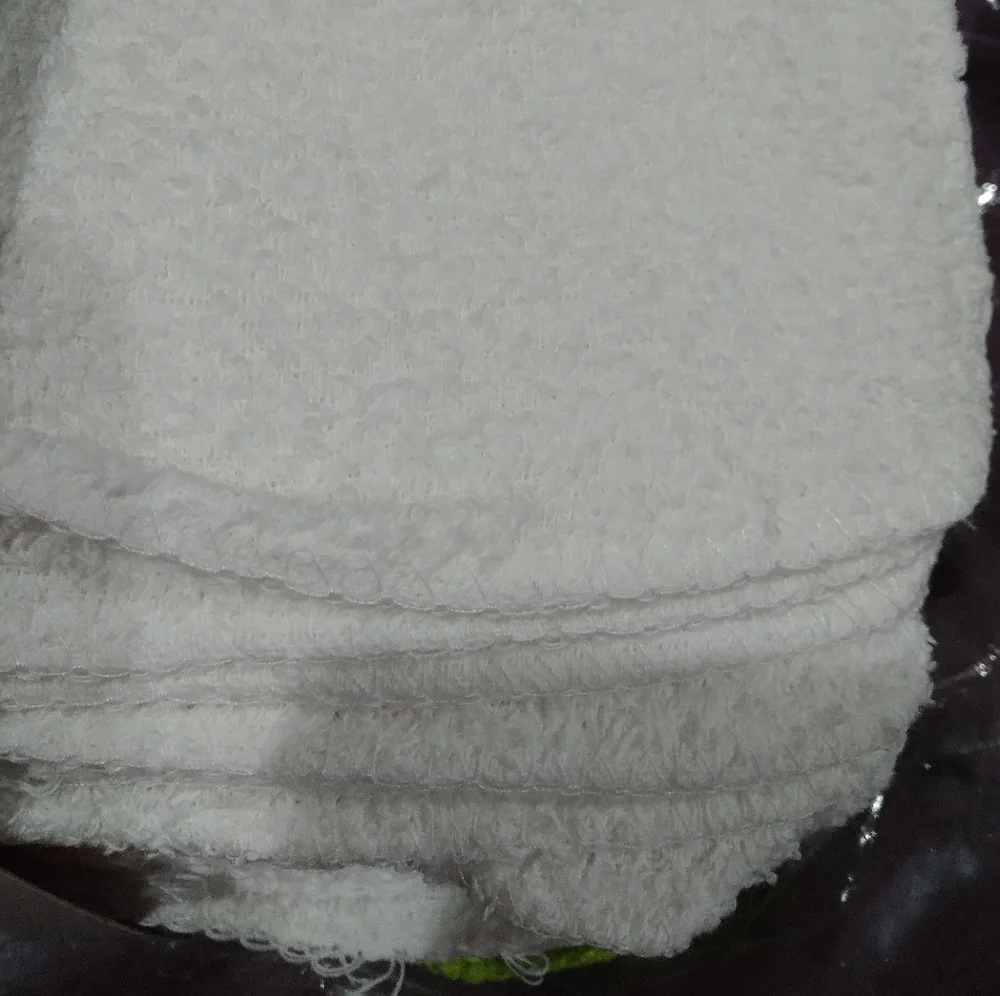 Mainstays cotton washcloths 12-Pack true bright in white color